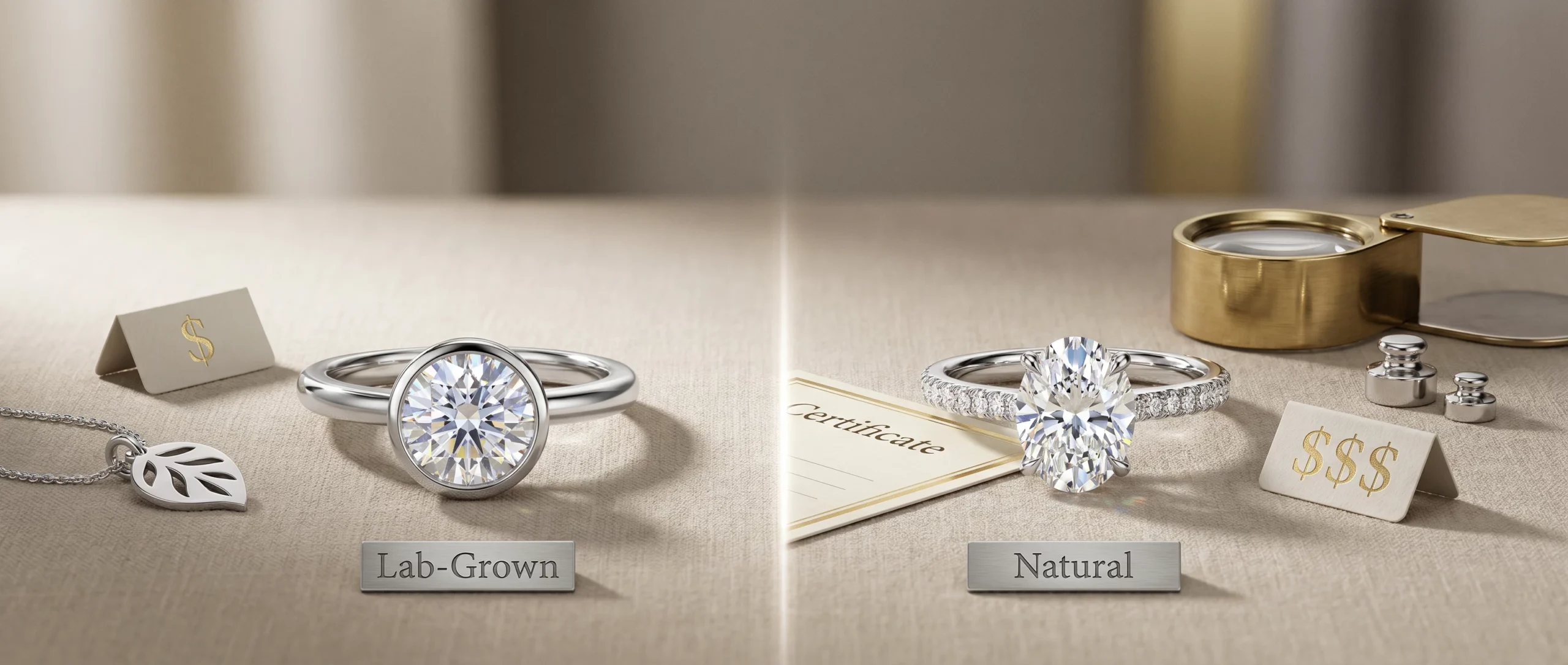 Lab Grown Diamond vs Natural Diamond