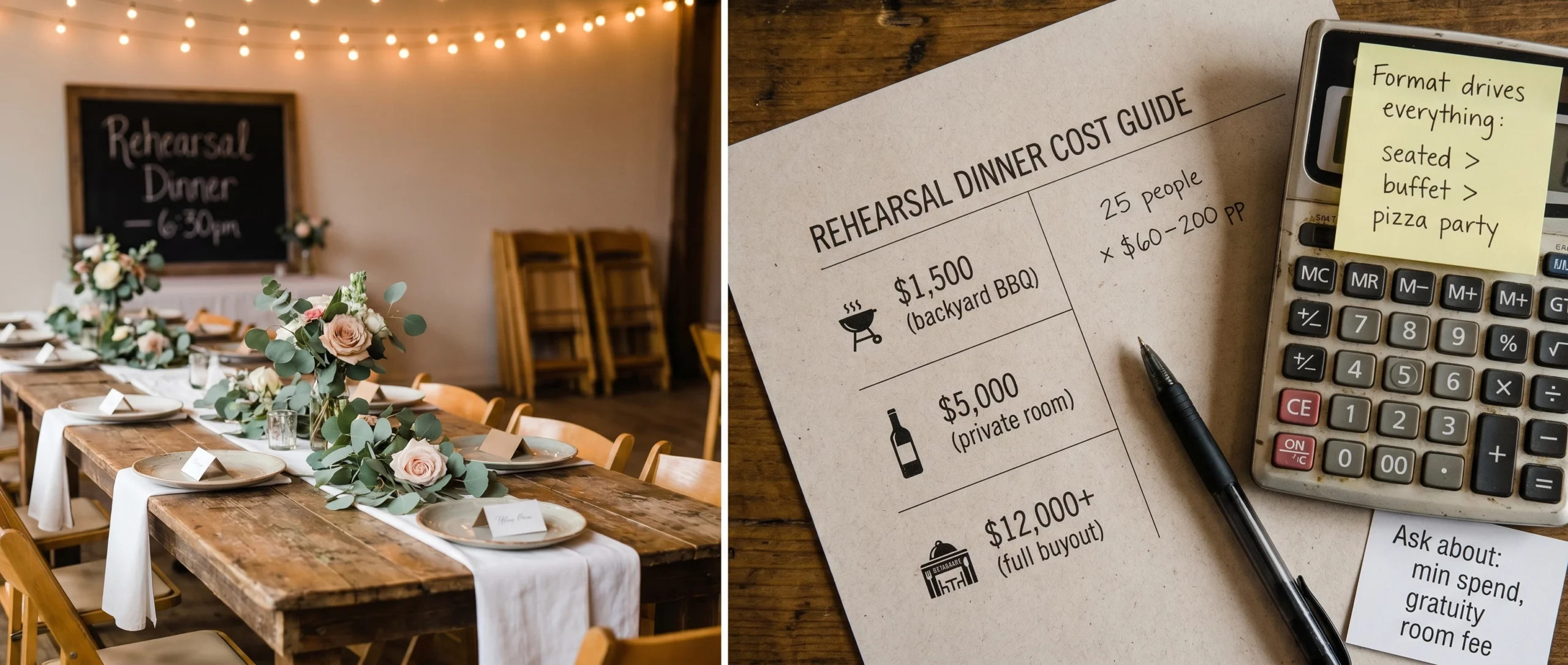 rehearsal dinner cost guide