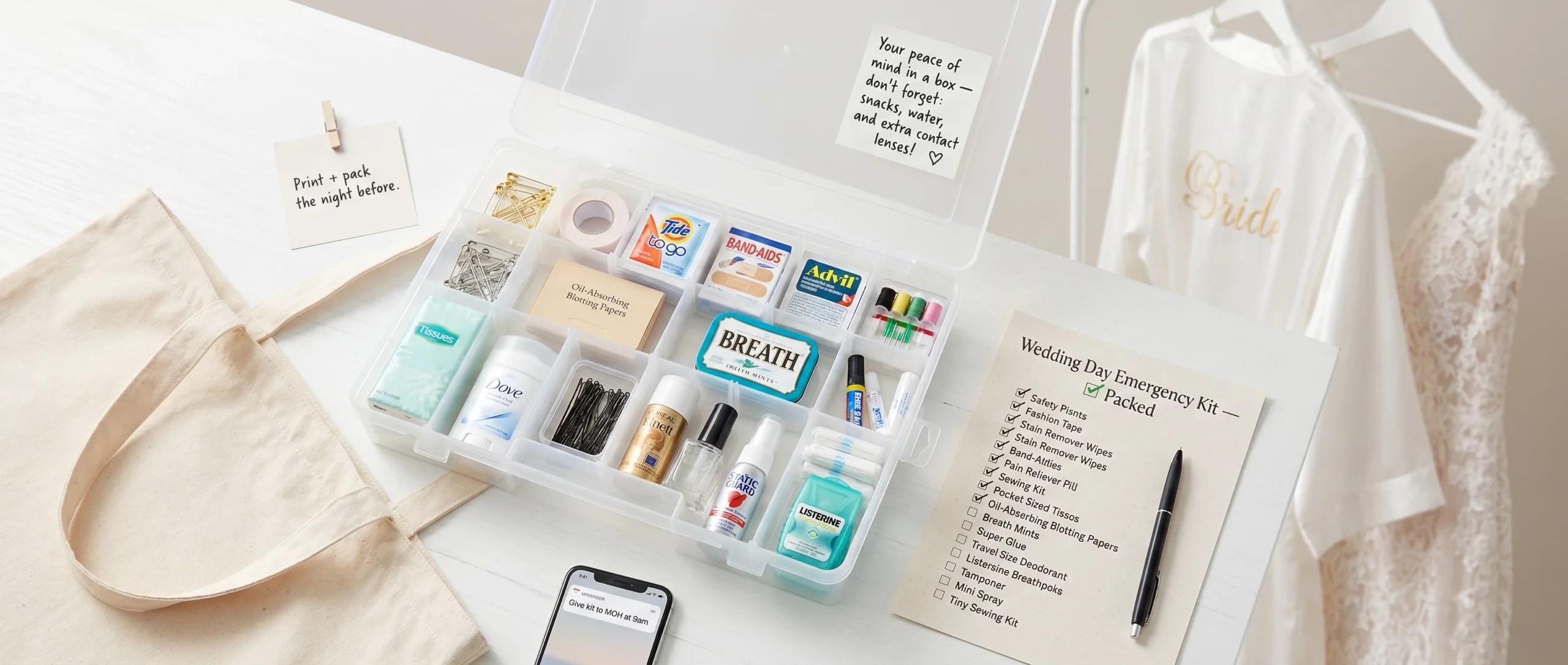 wedding day emergency kit guide