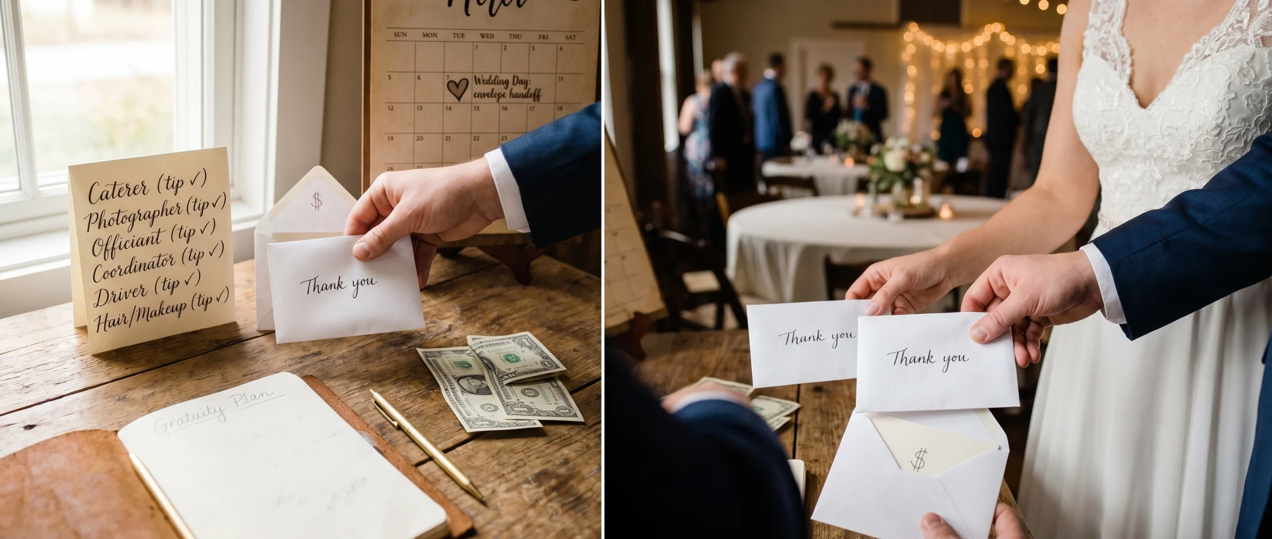 wedding vendor tipping guide